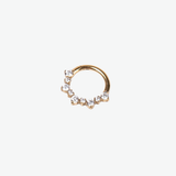 Piercing Daith Bombay Titanio Baño de Oro 18k