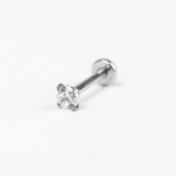 Piercing Milos 2 mm Titanio Plateado