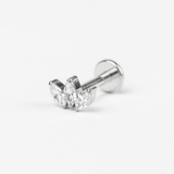 Piercing Triple Marquise Titanio