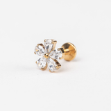 Piercing Azalea Titanio Baño de Oro 18k