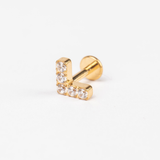 Piercing Pulse Titanio Baño de Oro 18k