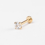 Piercing Milos 3 mm Titanio con Baño de Oro 18k