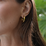 Argollas Almara Waterproof en Oro 18k – 22 mm