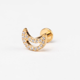 Piercing Shiny Moon Titanio Baño de Oro 18k