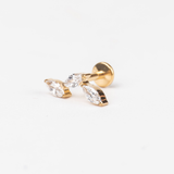 Piercing Kioto Titanio Baño de Oro 18k