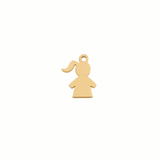 Charm/Colgante Niña Waterproof en Oro 18k