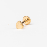 Piercing Heart Titanio con Baño de Oro 18k