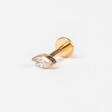 Piercing Flux Titanio Baño de Oro 18k