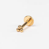 Piercing Pixel Titanio Baño de Oro 18k