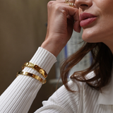 Pulsera Esclava Brilla Waterproof en Oro 18k