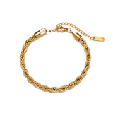 Pulsera Rope Waterproof en Oro 18k