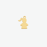 Charm/Colgante Niña Waterproof en Oro 18k