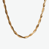 Collar Double Herringbone en Oro 18k