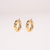 Argollas Olivia Waterproof en Oro 18k – 25 mm