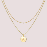 Collar Inicial Double Waterproof en Oro 18k – 36+7.5 cm