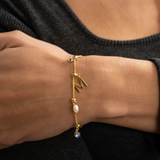 Pulsera Classic Charm Plata 925 Baño de Oro