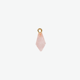 Charm/Dije Cuarzo Rosa Waterproof en Oro 18k