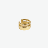 Ear Cuff Double Shine Plata 925 Baño de Oro