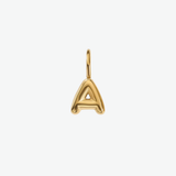Charm Inicial Bubble Waterproof Baño de Oro 14k