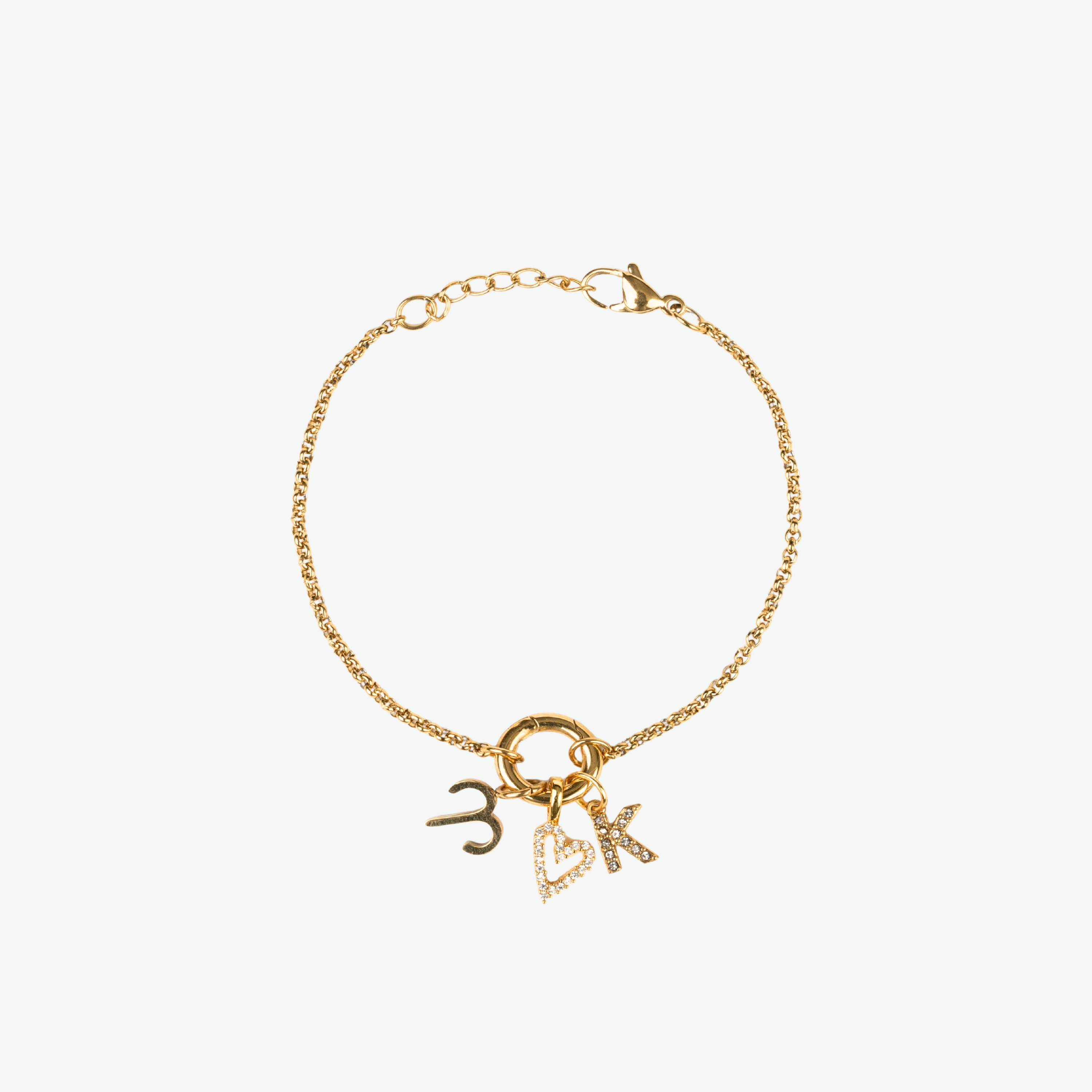 Pulsera Medium Rolo Charm Waterproof en Oro 18k