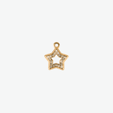 Charm Estrella Hollow Waterproof en Oro 18k