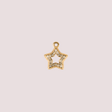 Charm Estrella Hollow Waterproof en Oro 18k