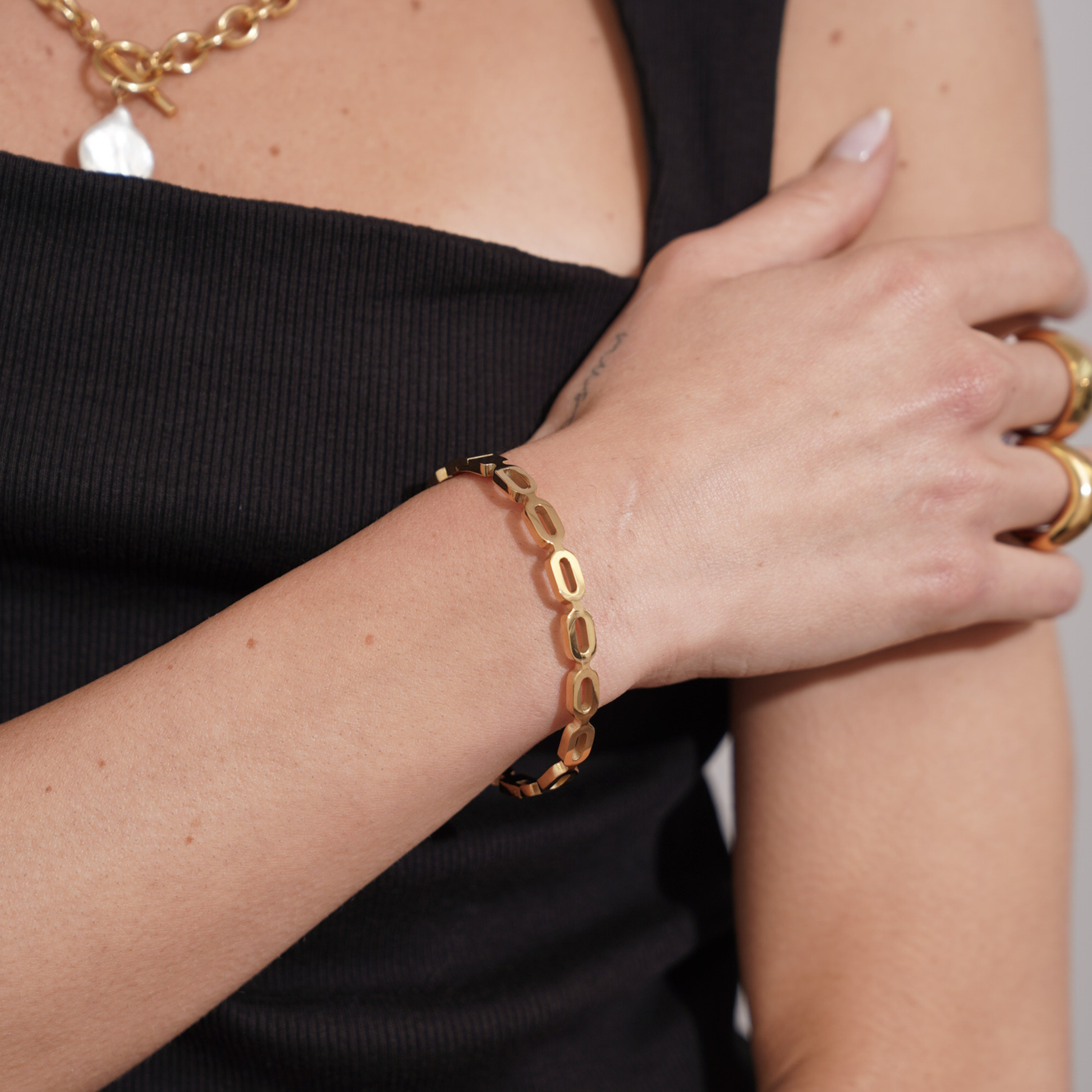 Pulsera Esclava Palermo Waterproof en Oro 18k