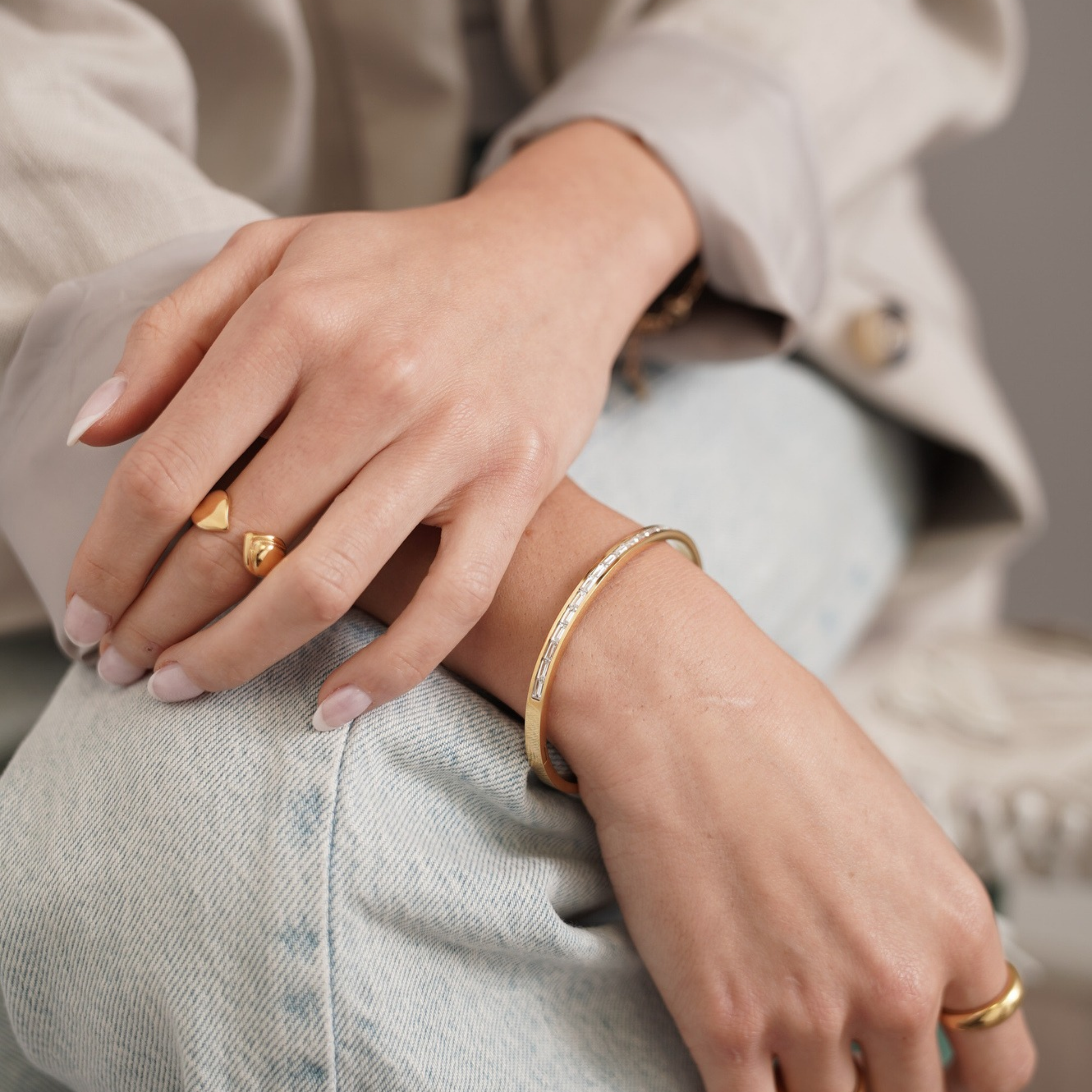 Pulsera Esclava Victoria Waterproof en Oro 18k