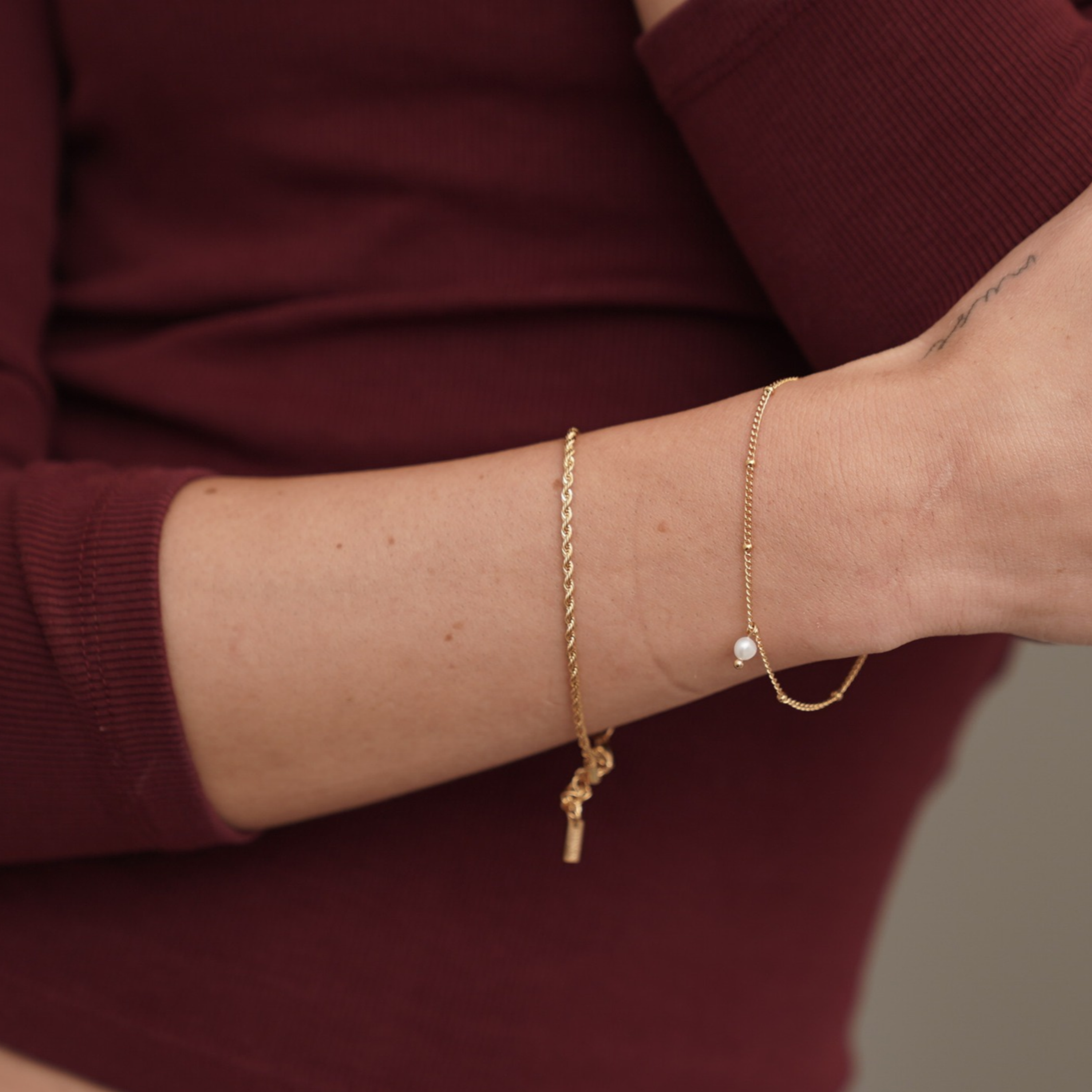 Pulsera Rope Waterproof en Oro 18k - 2mm