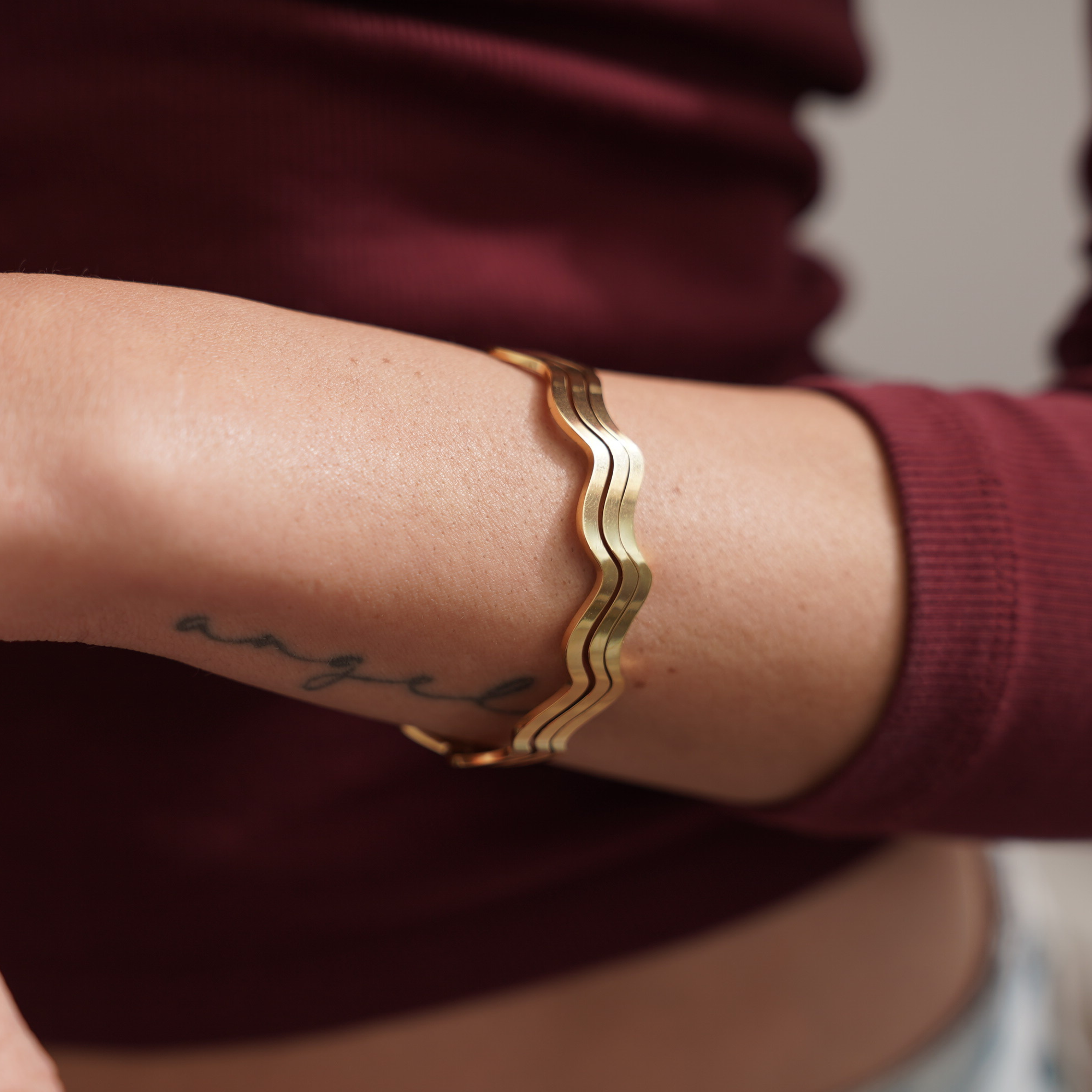 Pulsera Esclava Noelle Waterproof en Oro 18k