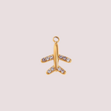 Charm Avión Waterproof en Oro 18k