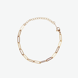Pulsera Paperclip Charm Waterproof en Oro 18k