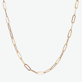 Collar Paperclip Charm Waterproof en Oro 18k
