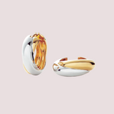 ARGOLLAS GIA MEZCLA BAÑO DE ORO BLANCO Y AMARILLO