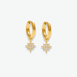 Argollas Shiny Star Waterproof en Oro 18k