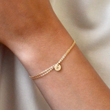 Pulsera Inicial Double Waterproof en Oro 18k