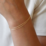 Pulsera Inicial Double Waterproof en Oro 18k