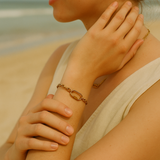 Pulsera Chunky Cable Oval Waterproof en Oro de 18k