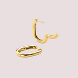 Argollas Classic Oval Waterproof en Oro de 18k