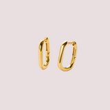 Argollas Mini Classic Oval Waterproof en Oro de 18k