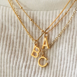 Colgante/Charm Inicial Classic Waterproof en Oro de 18k