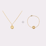 COLLAR HOPE + PULSERA BAÑO DE ORO