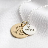 Charm/Colgante Medalla 20mm Waterproof en Oro de 18k