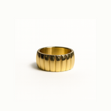 Anillo Chunky Lines Waterproof en Oro de 18k