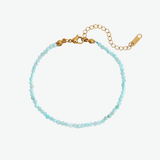 Tobillera Amazonita Waterproof en Oro de 18k