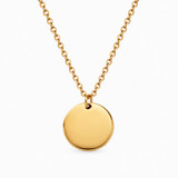 Collar Medalla 20mm Waterproof en Oro de 18k