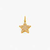 Charm Estrella Shine Waterproof Baño en Oro 18k