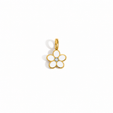 Charm Margarita Blanca Waterproof en Oro 18k