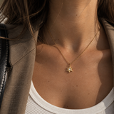 Colgante/Collar Crystal Star Waterproof en Oro 14k