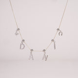 Charm Inicial Classic Plata 925 Baño de Oro Blanco